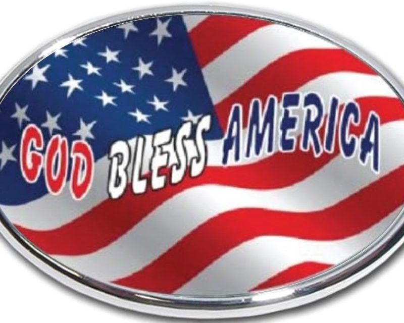 God Bless America Logo Hitch Cover
