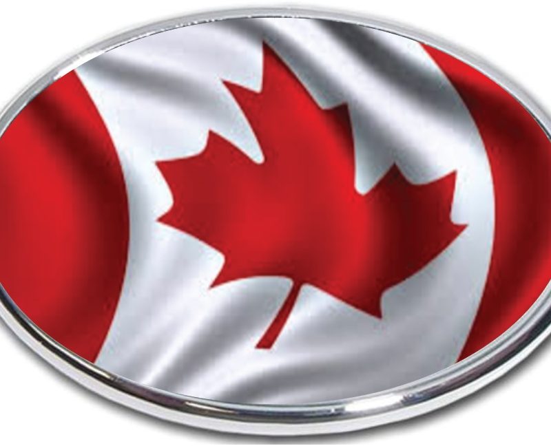 Canada Flag Waving Hitch cover