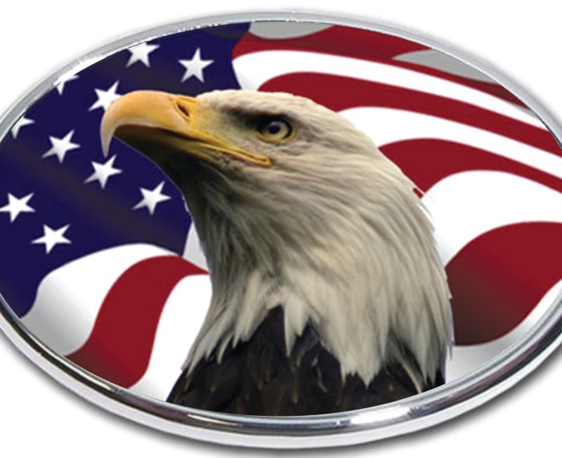 American Bald Eagle Flag Hitch Cover