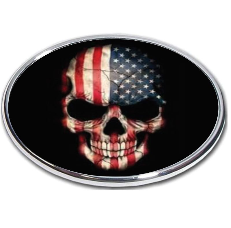 American Skull Flag Hitch Cover